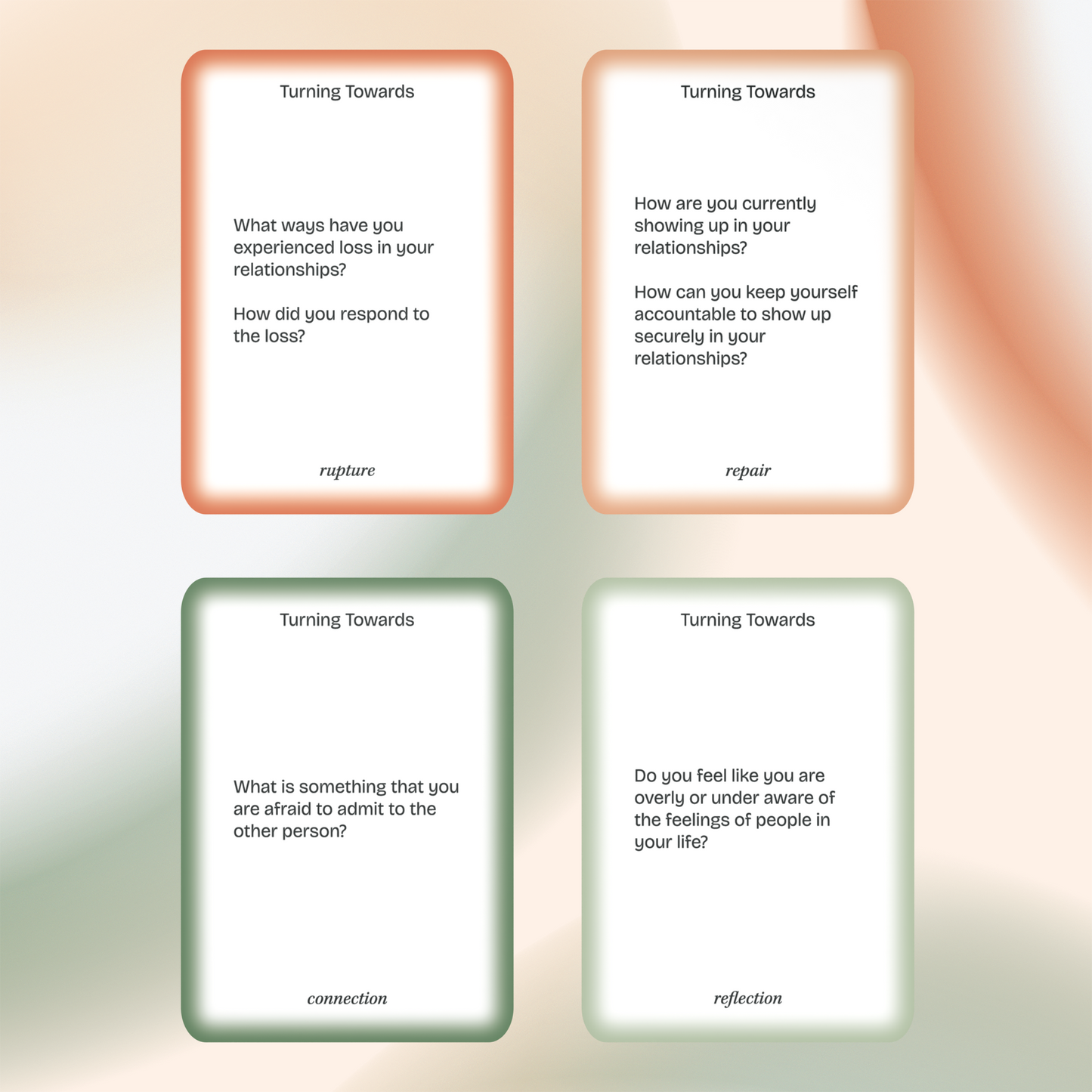 Turning Towards | Attachments Cards